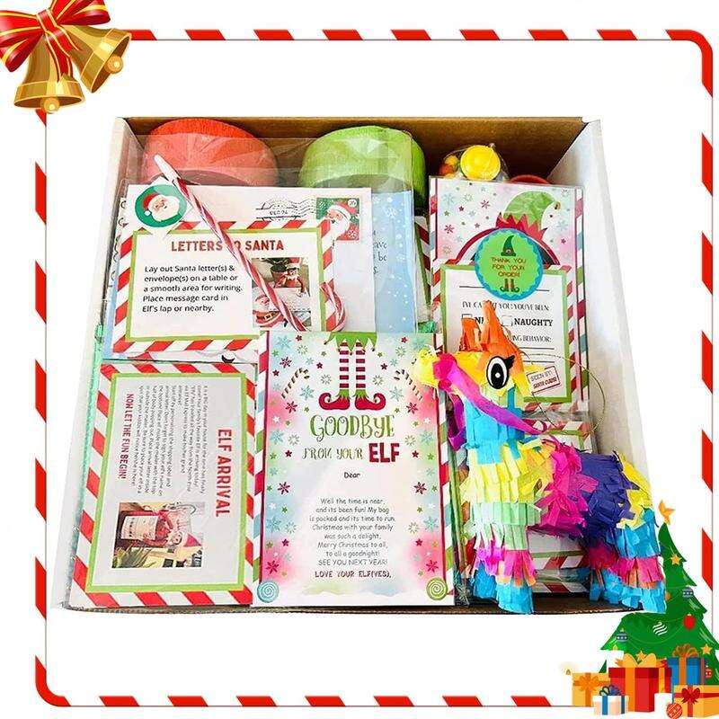 🎄Christmas Sales 50% 🔥 2024 Elf Kit 24 Days Of Christmas,Elf On The Shelf 24 Day Kits