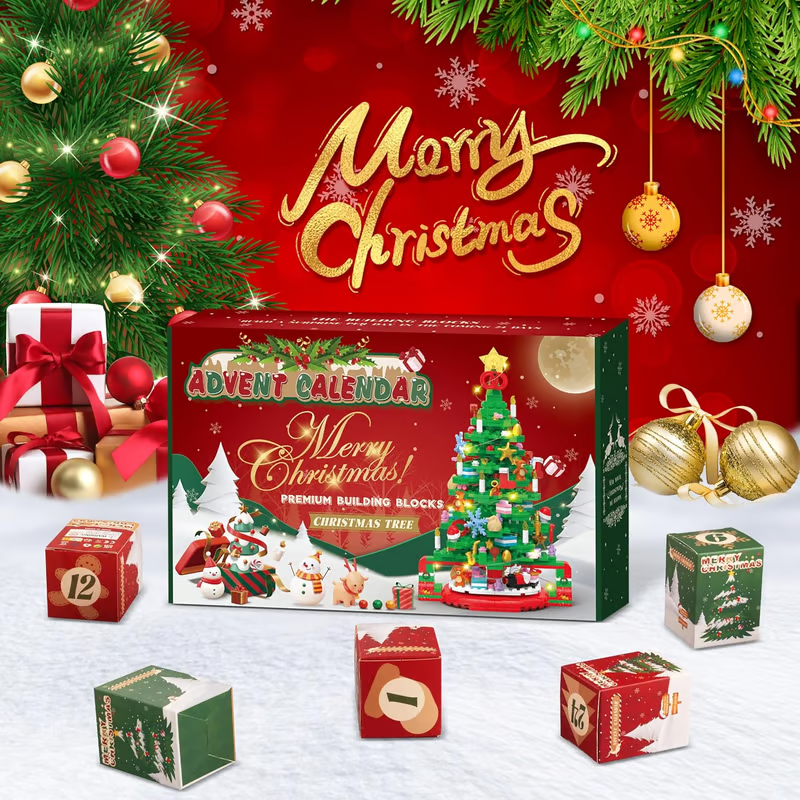 ✨Last Day 60% OFF 🎁Advent Calendar 2024 Christmas Tree Building Set