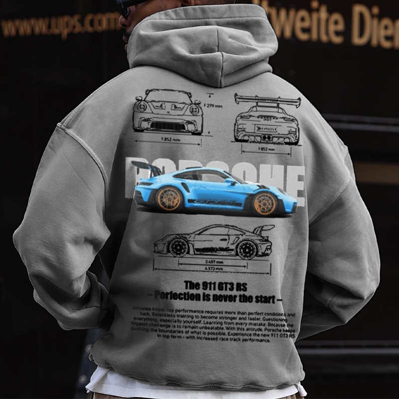 Oversize Sports Car 911 GT3RS Hoodie