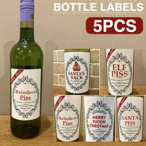 🔥Christmas sale-Funny Christmas Wine Labels for Bottles