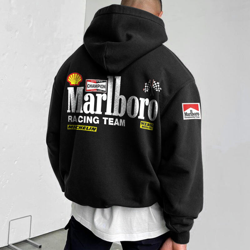 Oversized Racing Graphic Hoodie