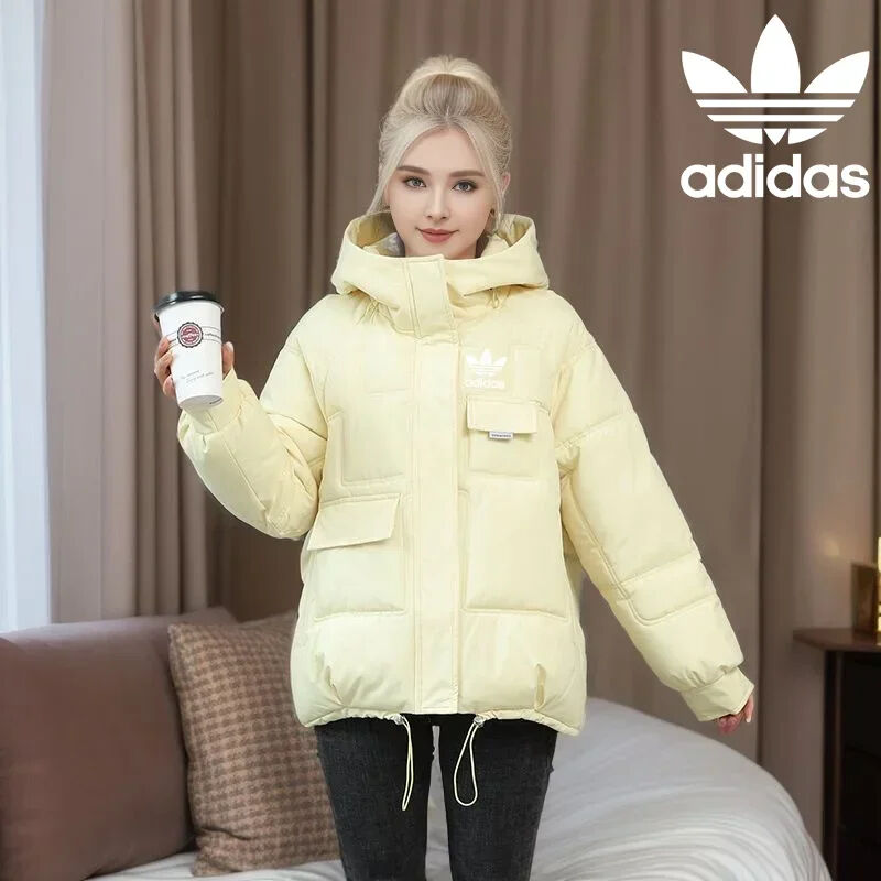 Adidas® Damska zimowa kurtka puchowa z kapturem