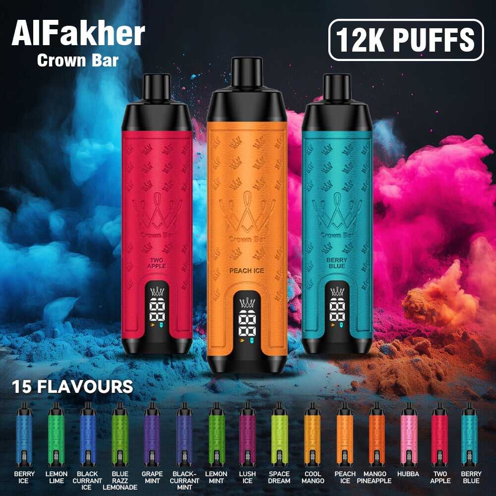 BERRY BLUE🔥AlFAKHER 12000 PUFFS Crown Bar