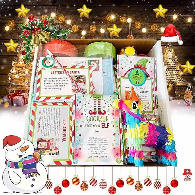 🎄Christmas Sales 50% 🔥 2024 Elf Kit 24 Days Of Christmas,Elf On The Shelf 24 Day Kits