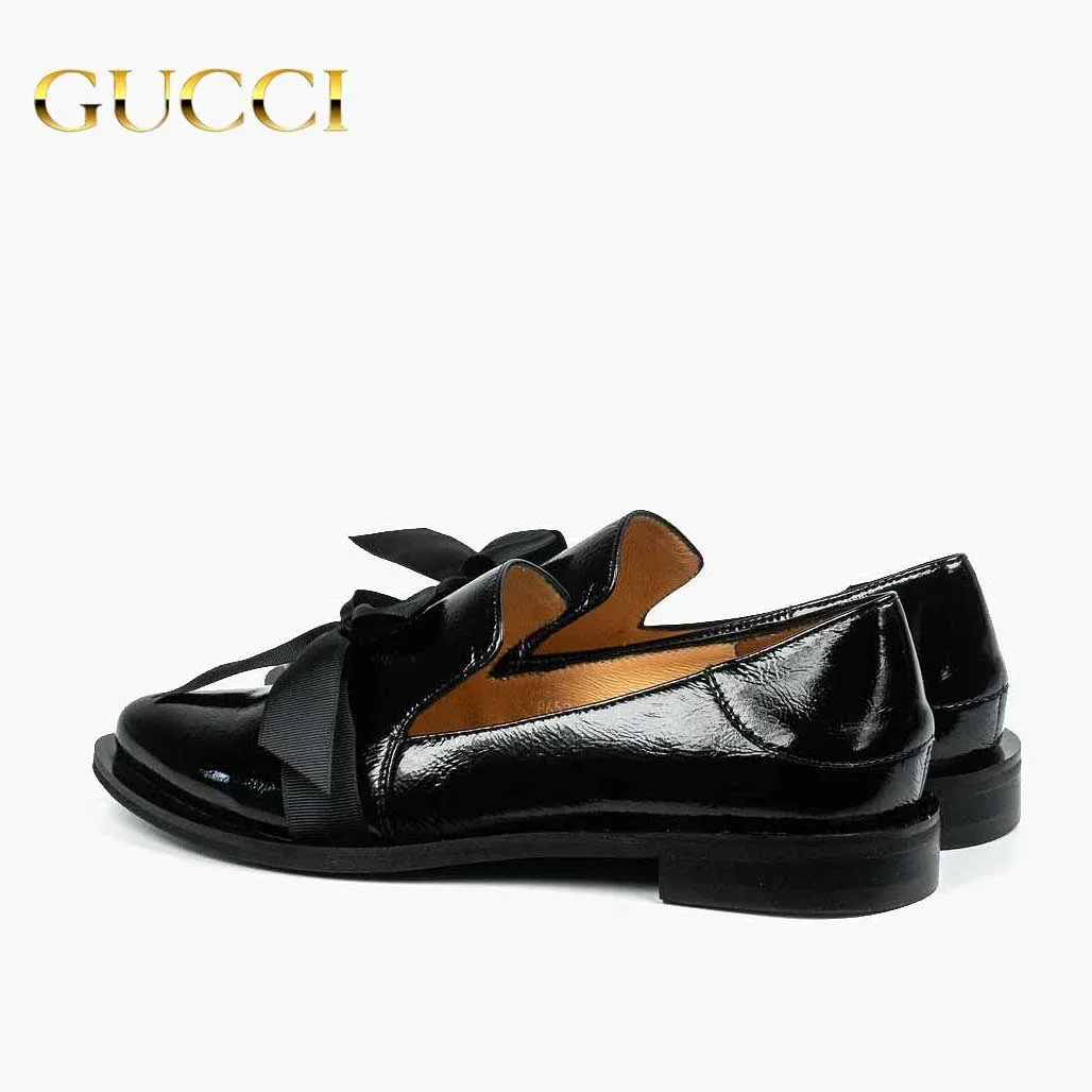 2024-as új női Gucci® fekete bőrcipők