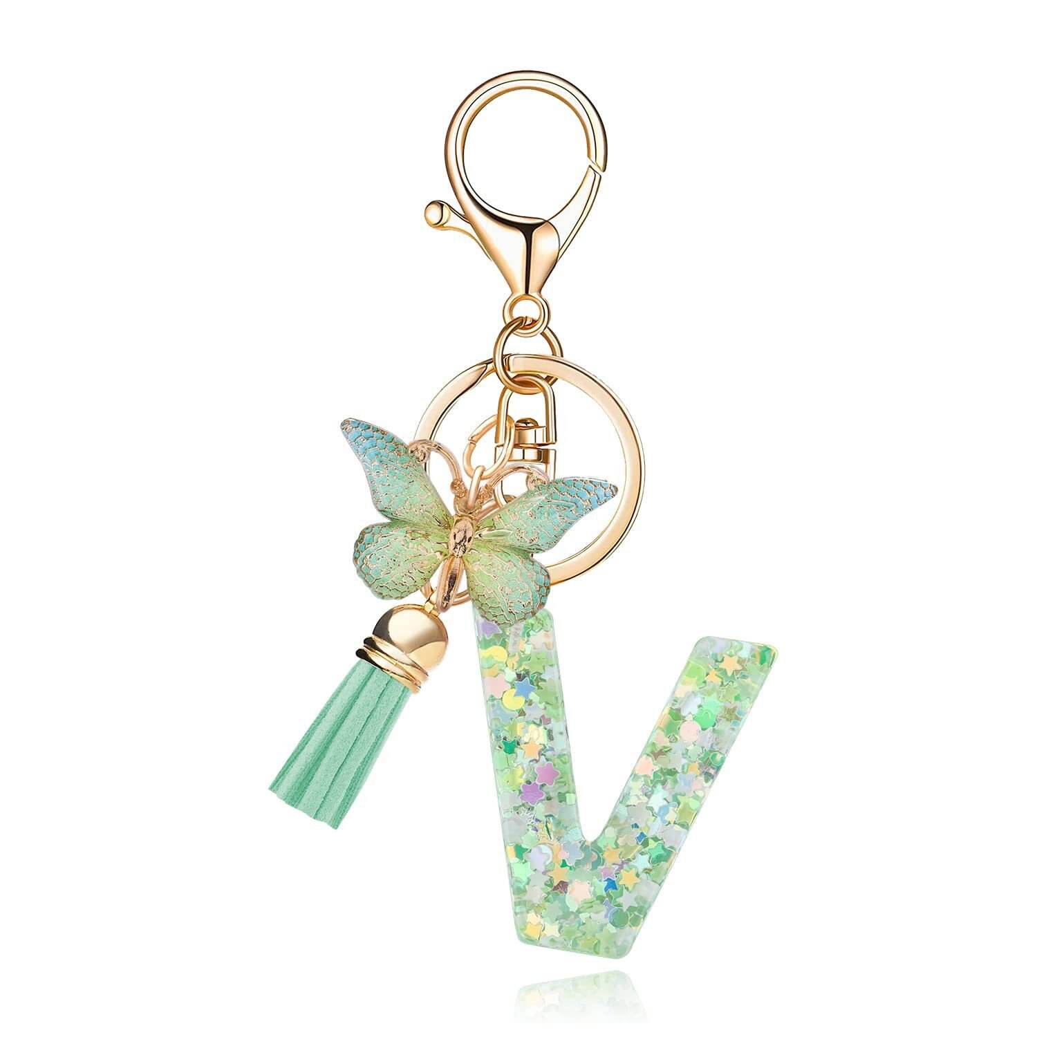 ⏰BUY 1 GET 1 FREE ONLY TODAY🌼Initial Letter Keychains🦋