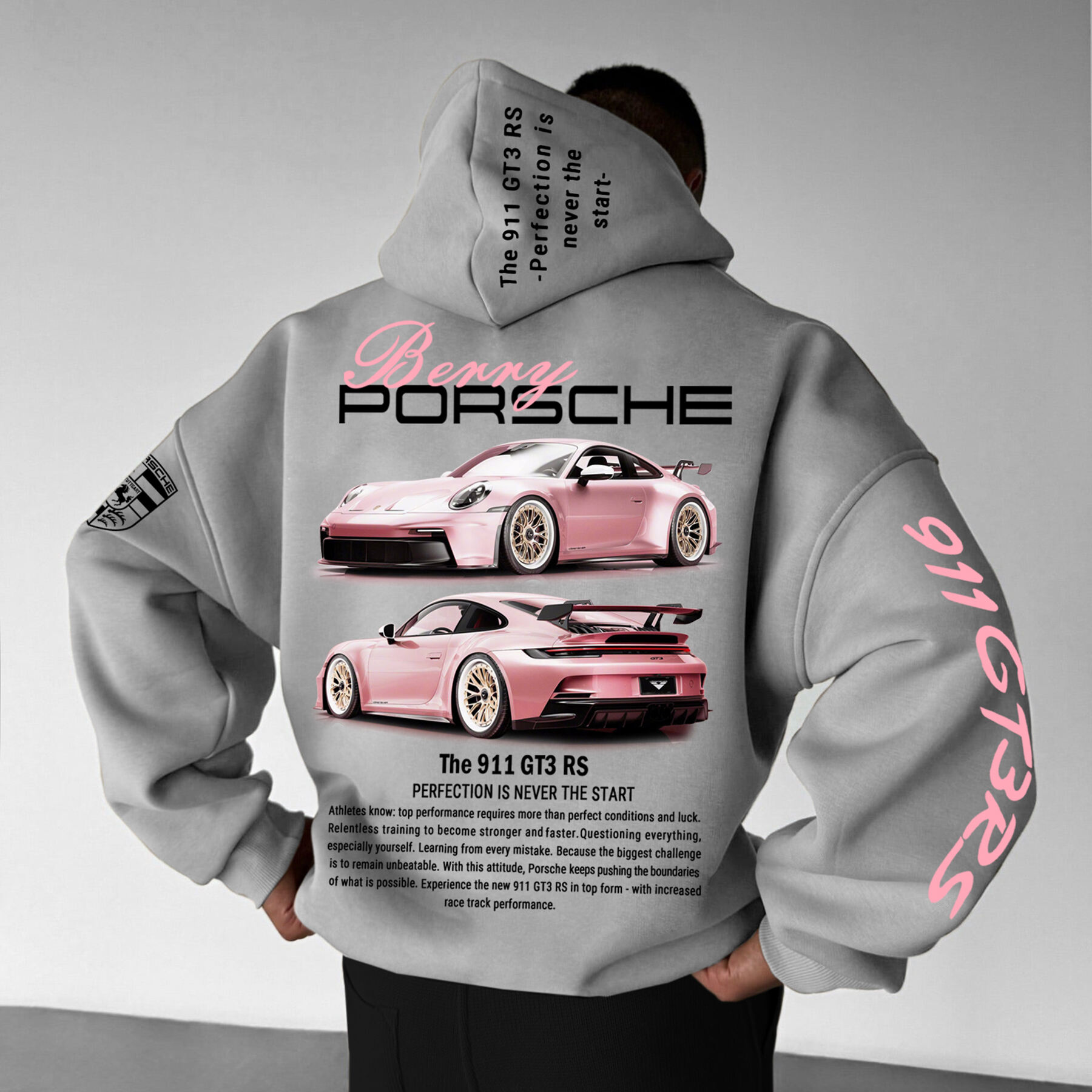 Oversize Sports Car 911 GT3 RS Hoodie