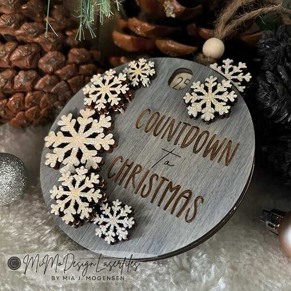 🔥Christmas Sale❄️Snowflakes Countdown to Christmas Sliding Ornament❄️