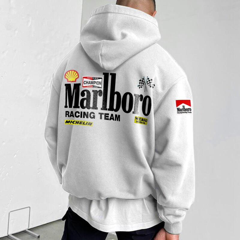 Oversized Racing Graphic Hoodie