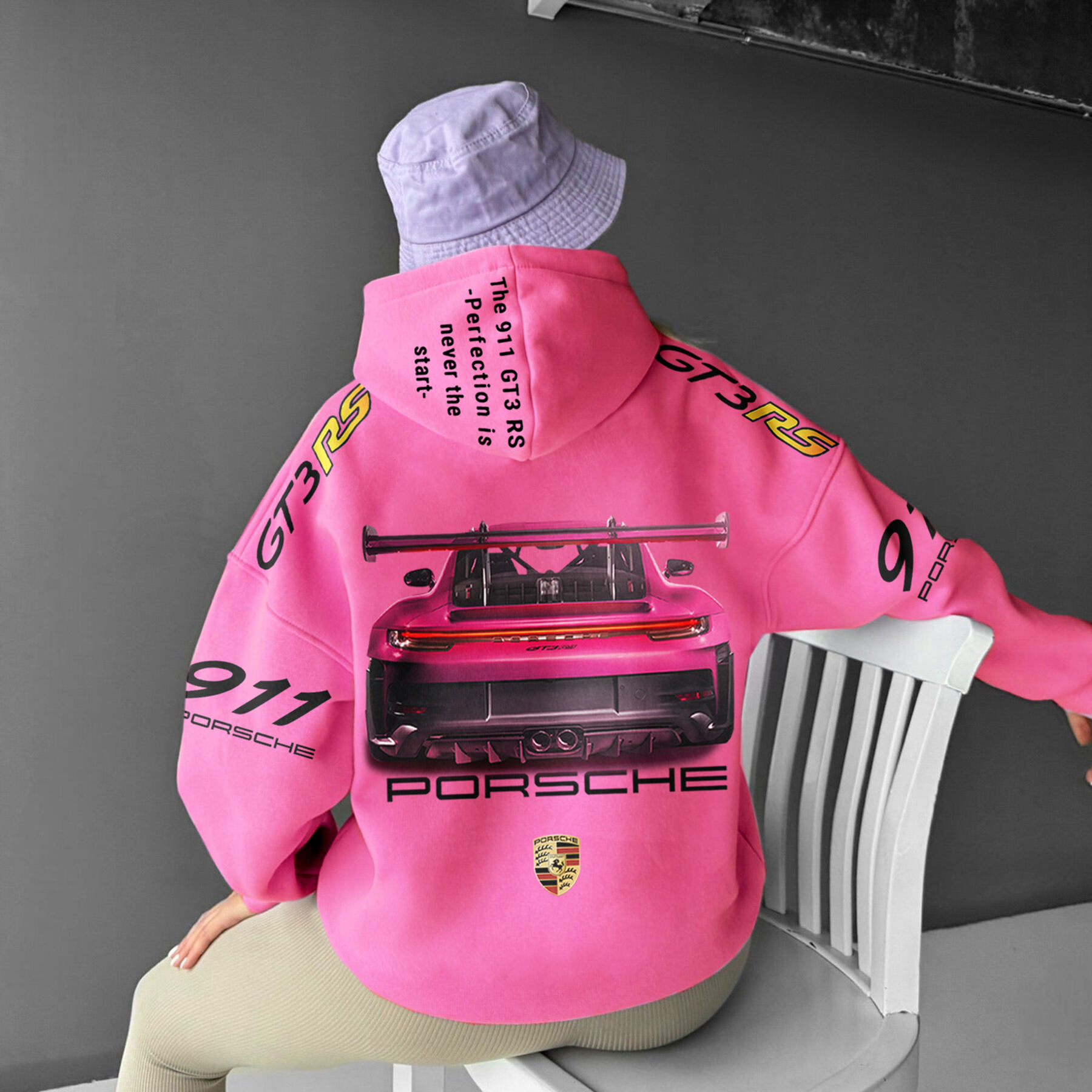 Oversize Sports Car 911 GT3 RS Hoodie