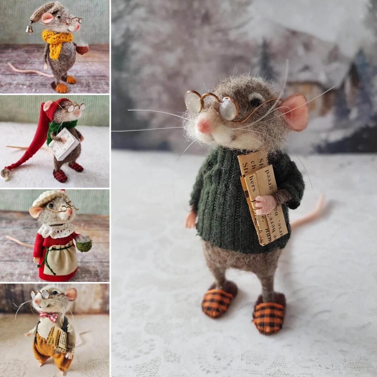 😍Last day 60% OFF🎉Cute Needle Felted Mouse