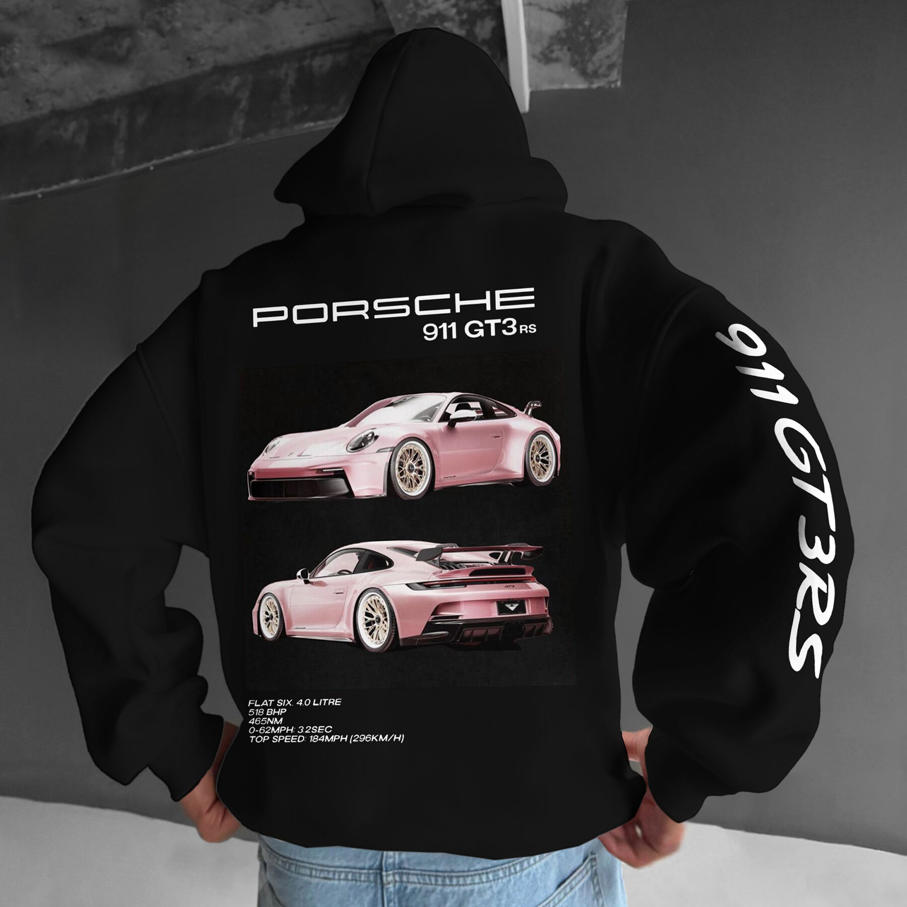 Oversize Sports Car 911 GT3RS Hoodie