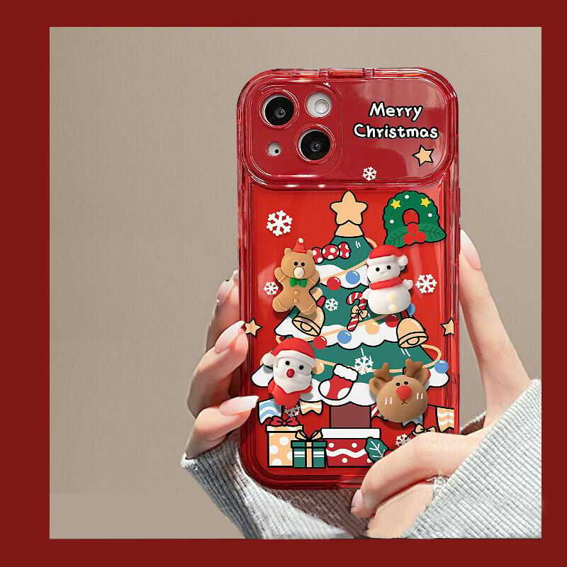 🎄Christmas Tree Pendant Flip Mirror Case Cover For iPhone🎅