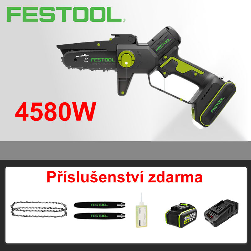 【50% off】Přenosná lithiová řetězová pila FESTOOL 5500W s vysokým výkonem