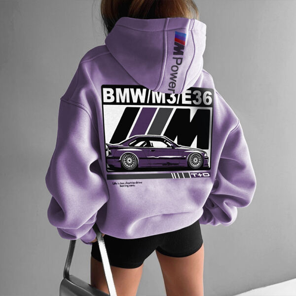 Oversize Sports Car Hoodie BMW M3/E36