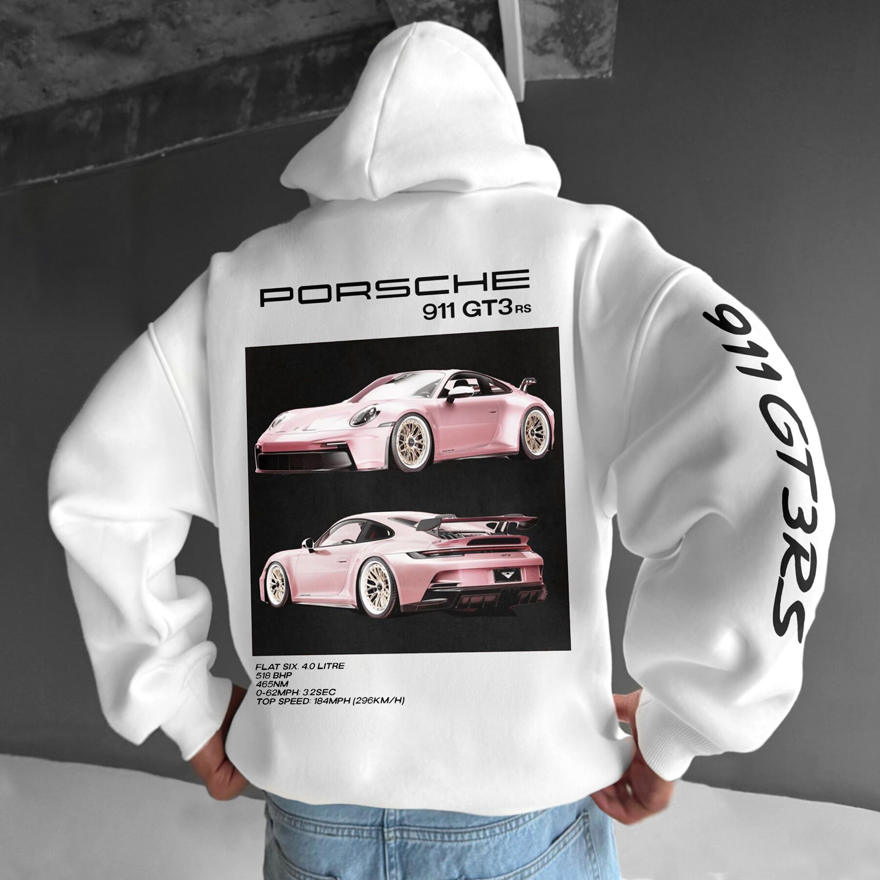 Oversize Sports Car 911 GT3RS Hoodie