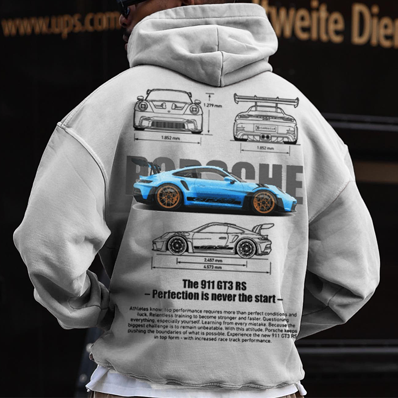 Oversize Sports Car 911 GT3RS Hoodie