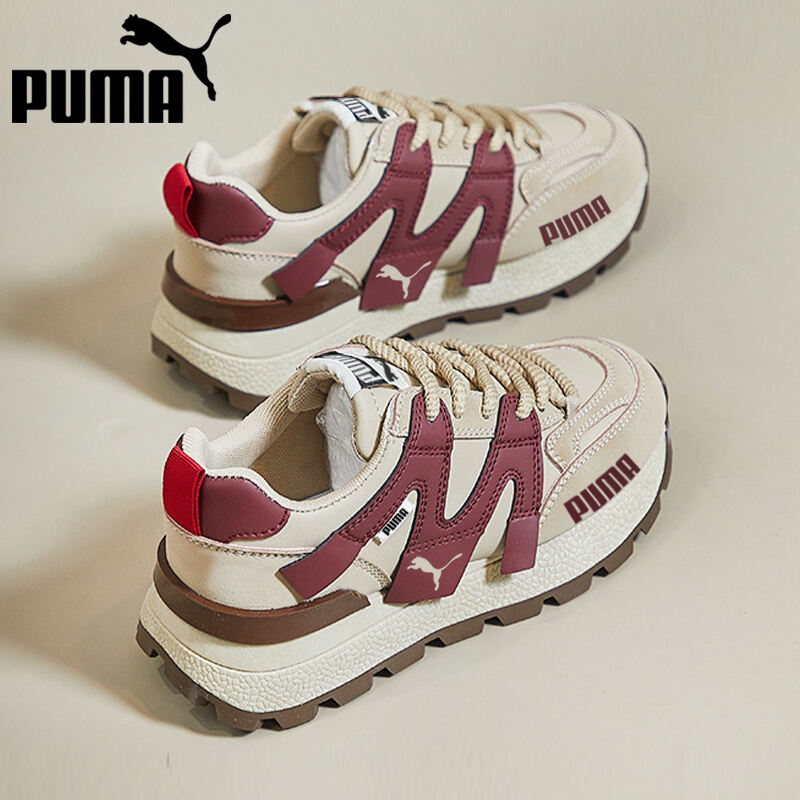 Dámská kožená obuv PUMA Thick Comfort s květinovým vzorem