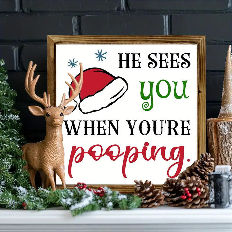 💥Christmas sale - 🎅Christmas Decor Bathroom Sign Home