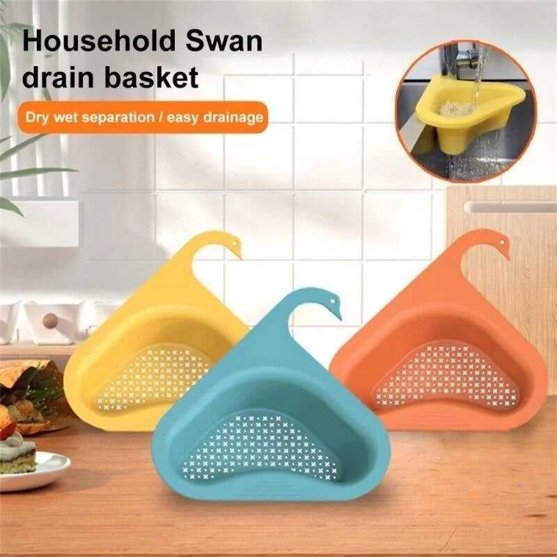 (Last Day Promotion - 47% OFF)Kitchen Sink Drain Basket Swan Drain Rack, Buy 3 Get 3 Free & Free Shipping