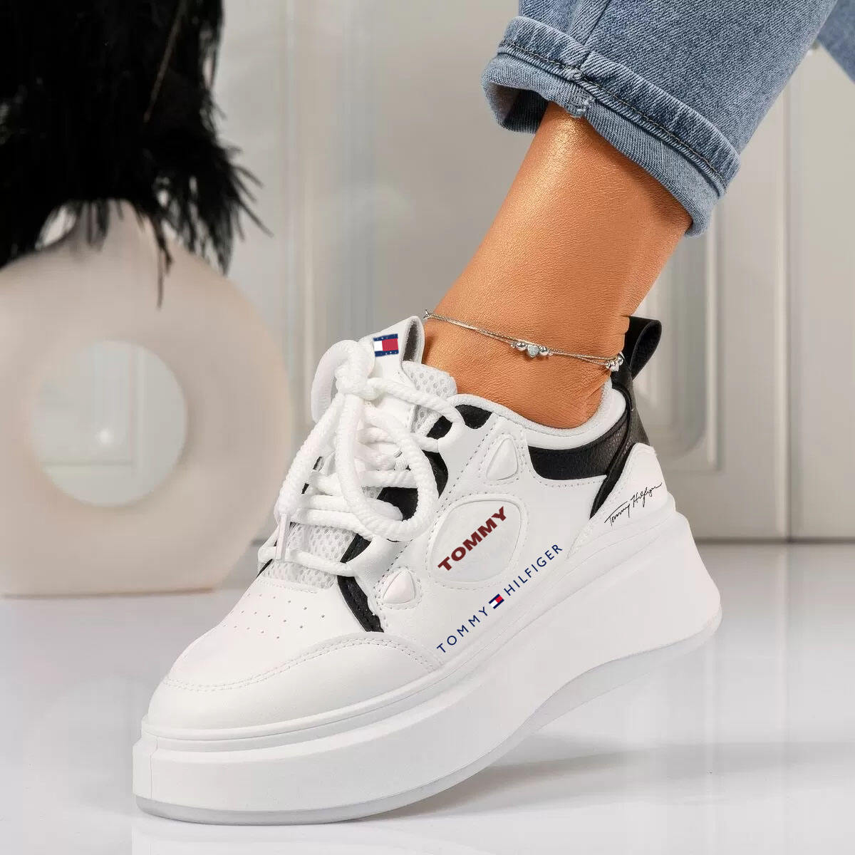 Tommy Hilfiger® 2024 új, kényelmes, lélegző női sportcipők