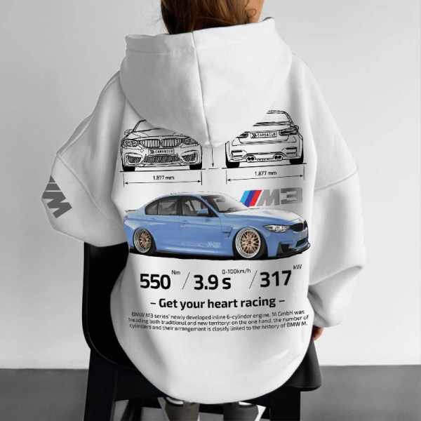 Streetwear Oversized Racing Graphics Hoodie