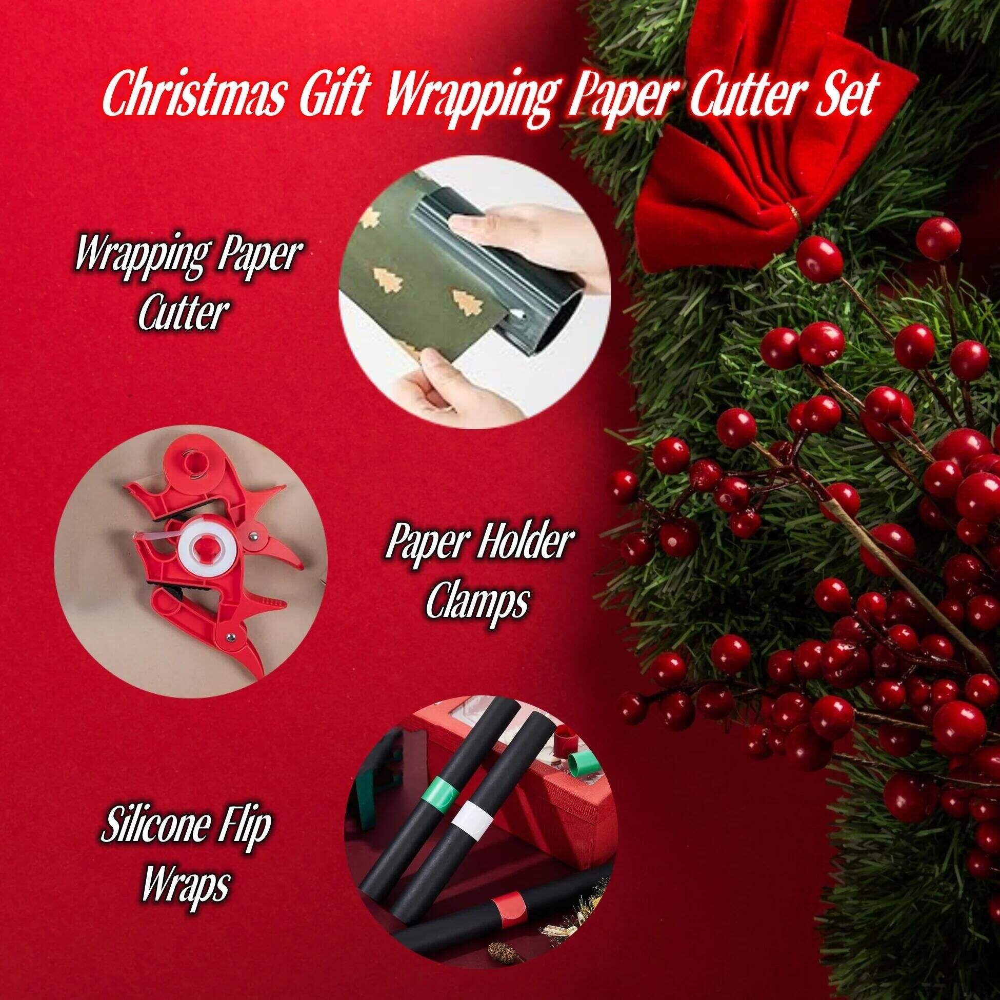 🎄 Early Christmas Sale 🎁Christmas Gift Wrapping Paper Cutter Set