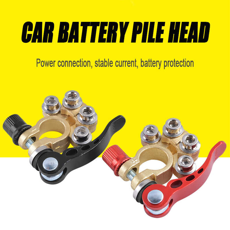 🔥Hot Selling👍Thickened Brass Car Battery Pile Head Battery Quick Release Clamp Connector