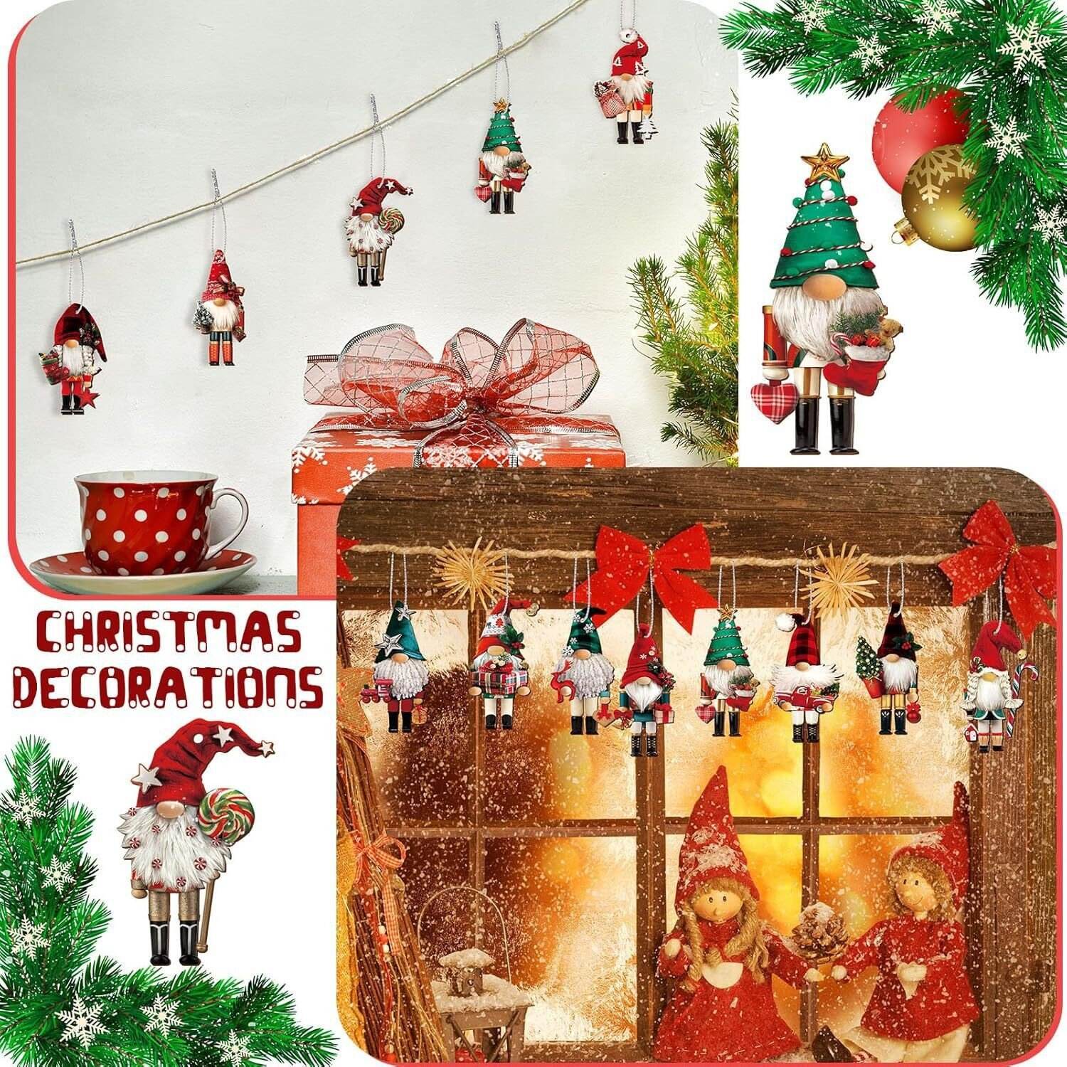 💥Christmas Sale 🎄Gnome Nutcracker Christmas Tree Ornaments Set (12pcs)❄️