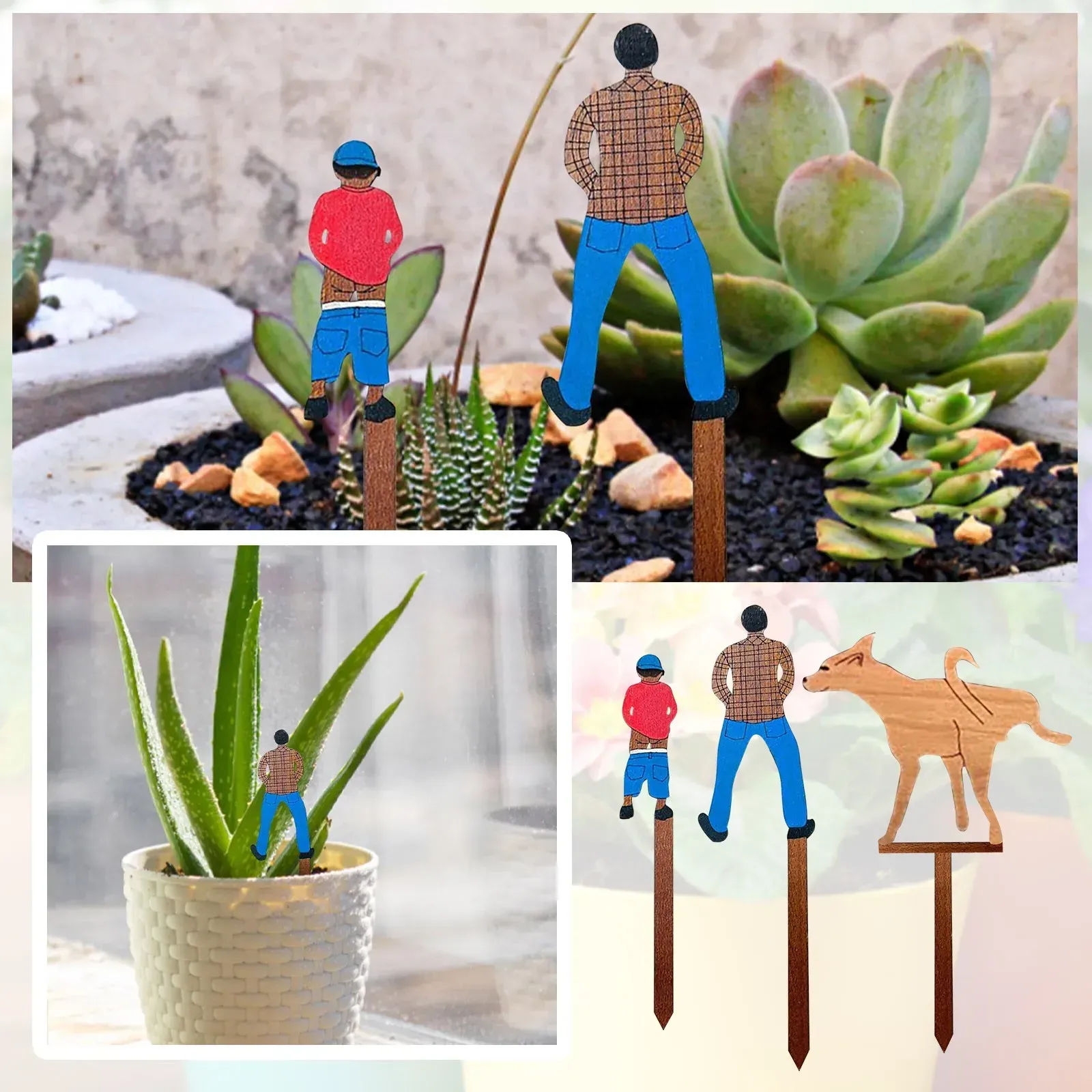 60% OFF🤣Fun potted wood plate garden decoration🔥Hot New Products