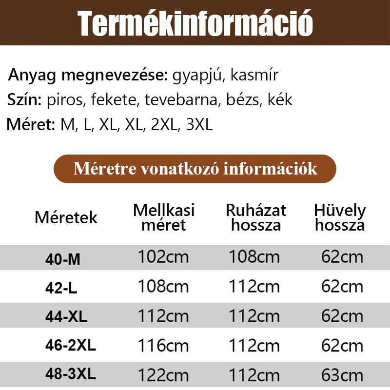 Akció -70% Dupla mellű kasmír kabát - Klasszikus modell