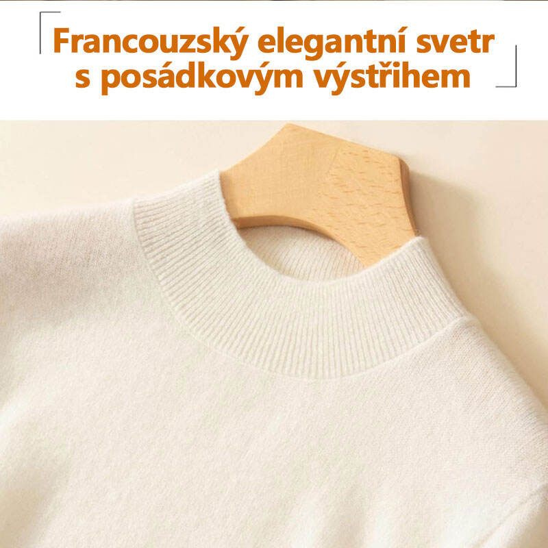 🔥BFCM hot sale - 100% svetr s dlouhým rukávem a kulatým výstřihem z australské merino vlny