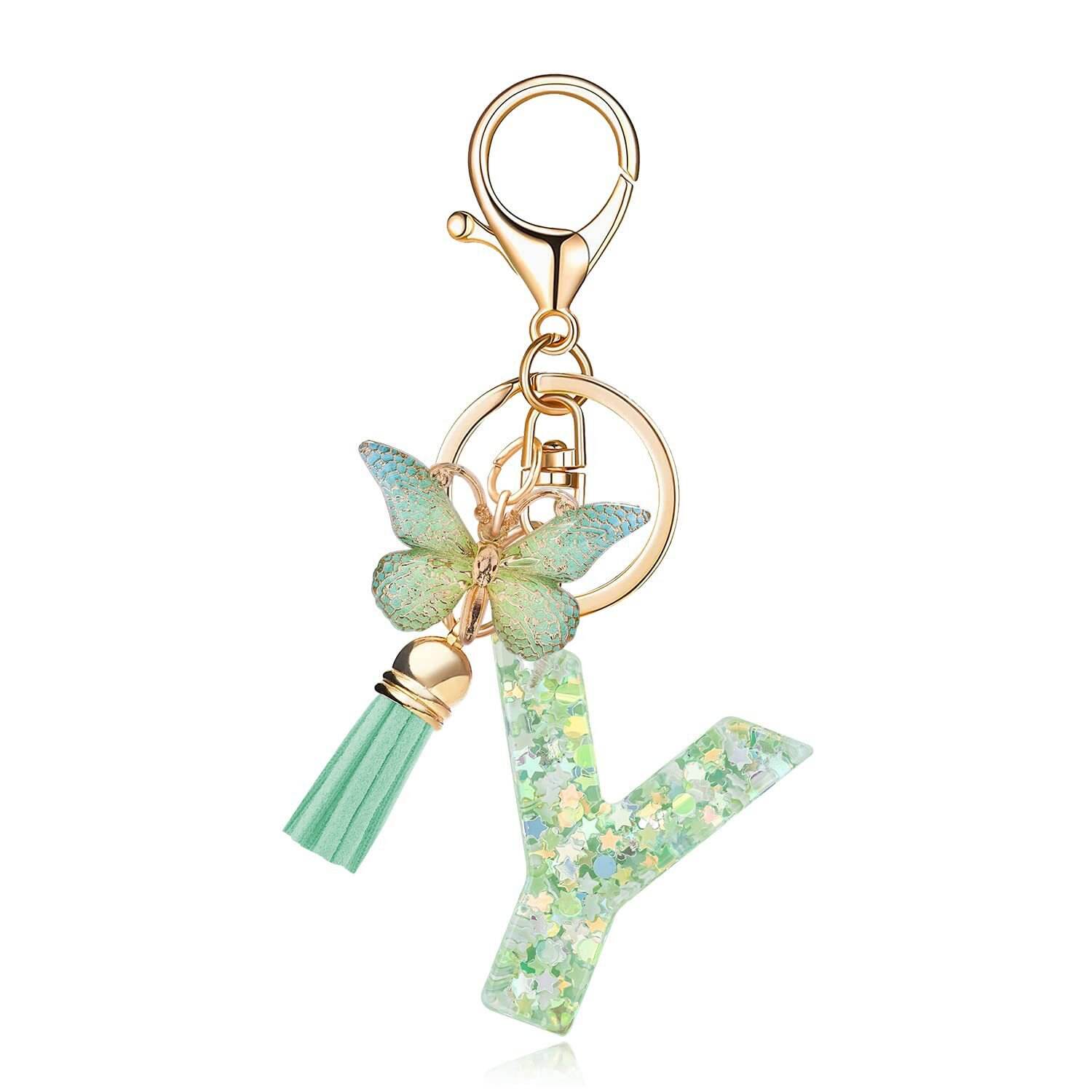 ⏰BUY 1 GET 1 FREE ONLY TODAY🌼Initial Letter Keychains🦋