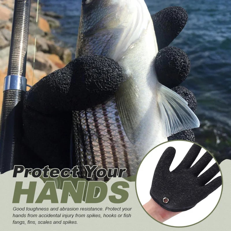 🔥Hot Sale🎣Fishing Catching Gloves Non-slip Fisherman Protect Hand