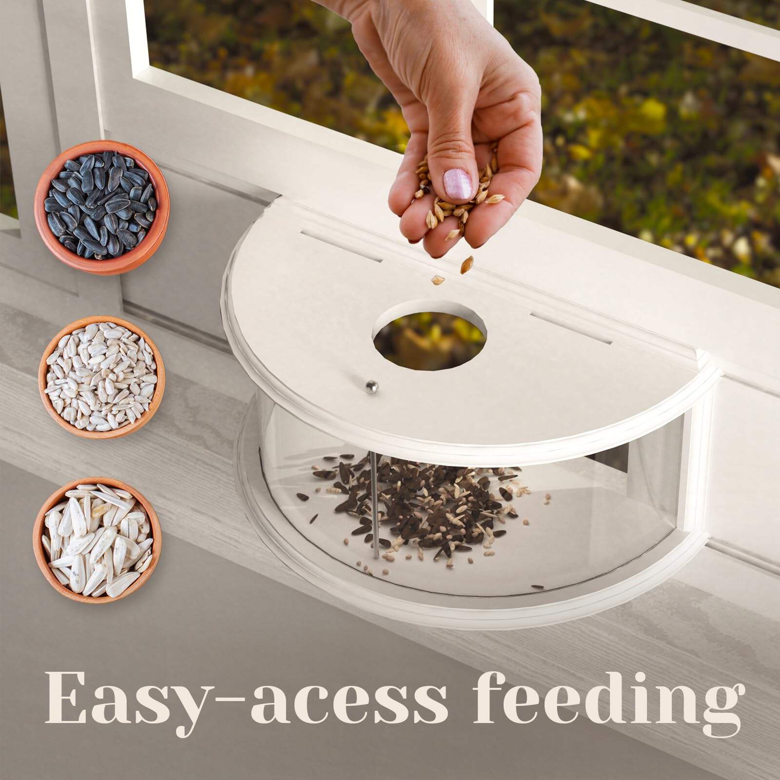 Window Bird Feeder-180° Clear View