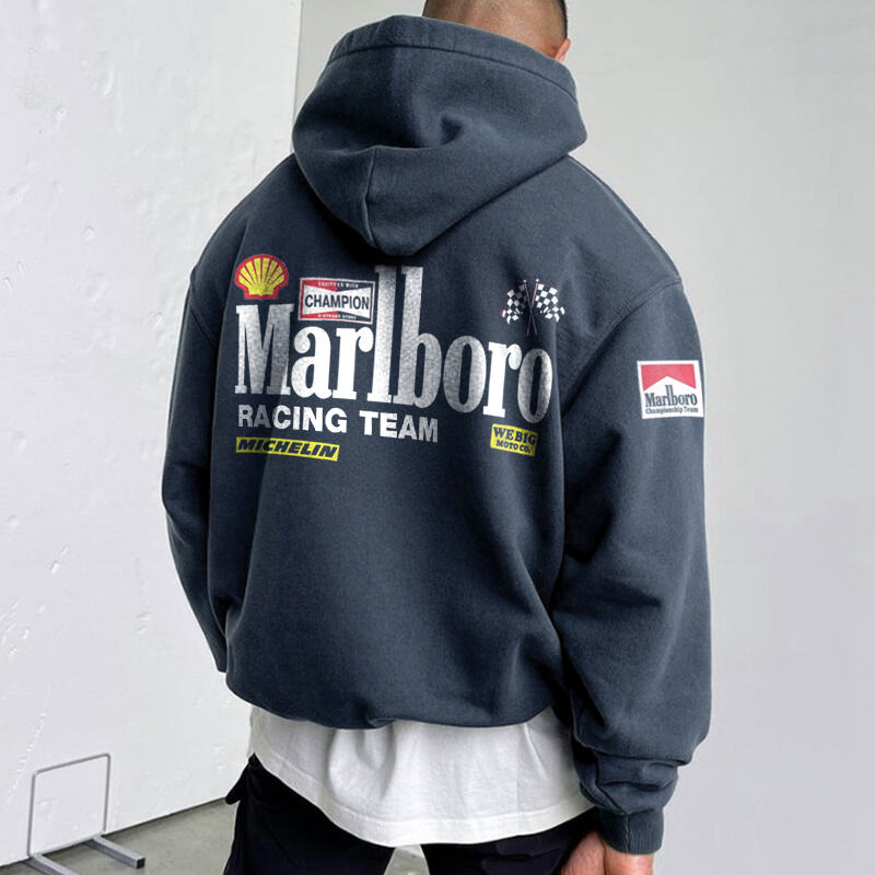 Oversized Racing Graphic Hoodie