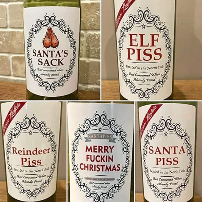 🔥Christmas sale-Funny Christmas Wine Labels for Bottles