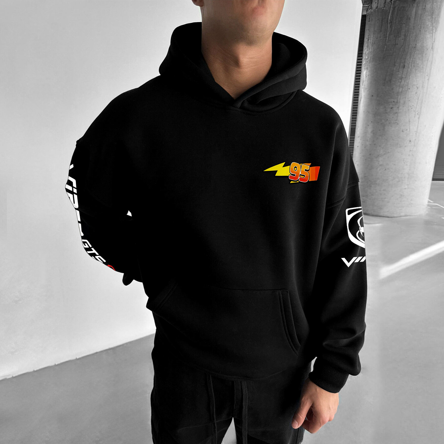 Oversize Sports Car Lightning McQueen Hoodie