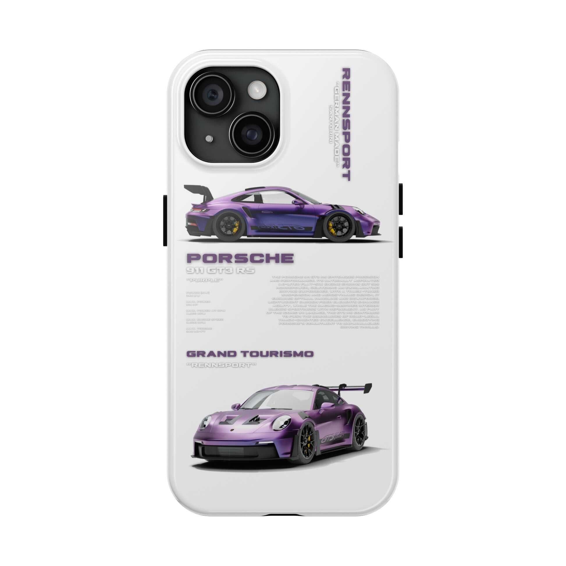 'Purple & White' Double Layer Hard Case