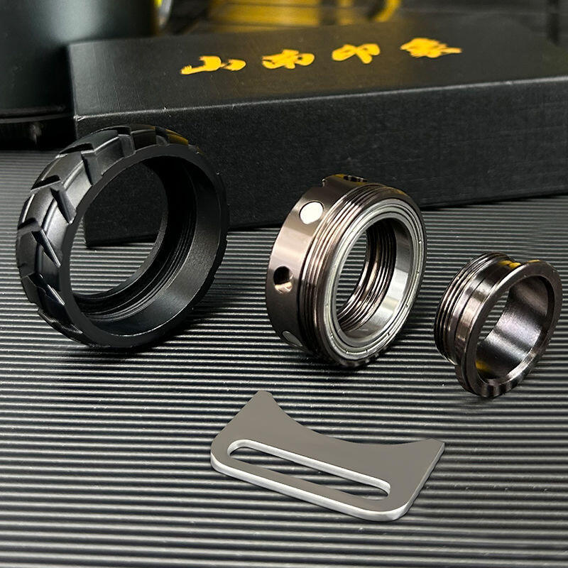 Dual Function Stainless Steel Motorcycle Tire Fidget Ring