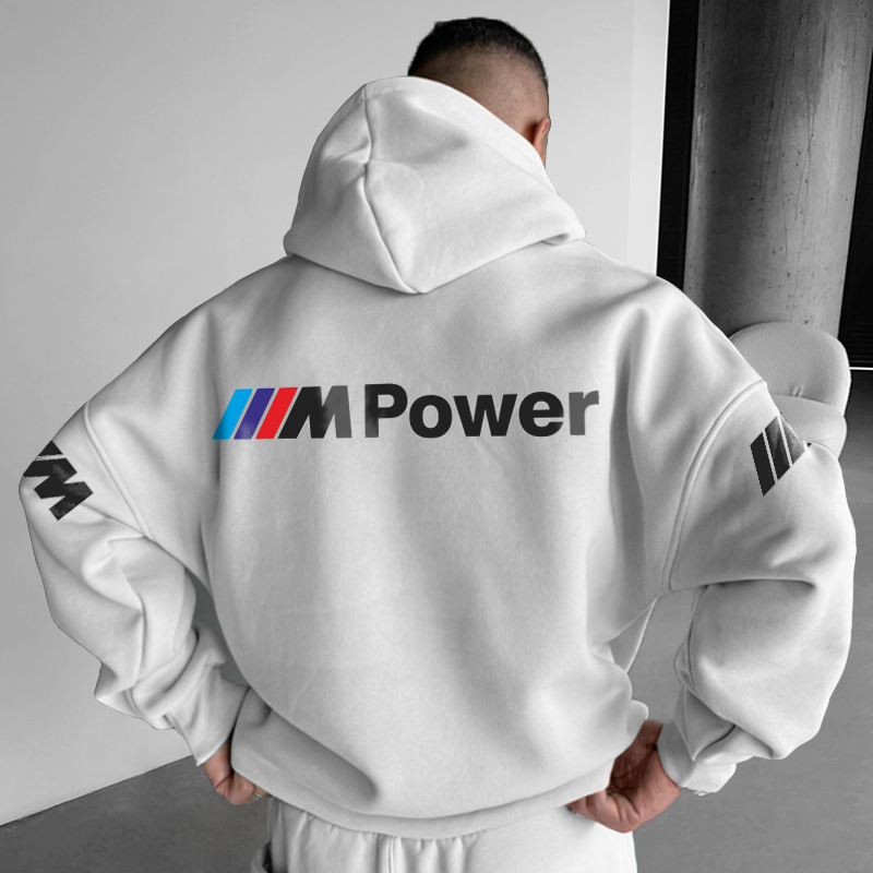 Oversized Racing Graphics Hoodie