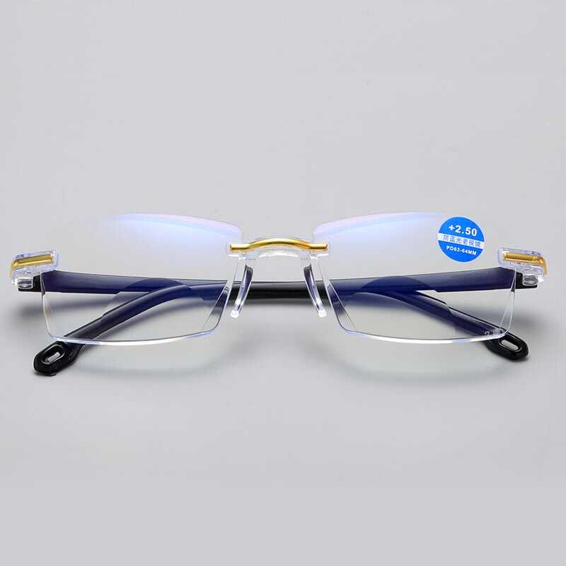 Reading Glasses Rimless Fashion Presbyopic Glasses Anti Eyestrain Readers For Women Men +1.0 To +4.0