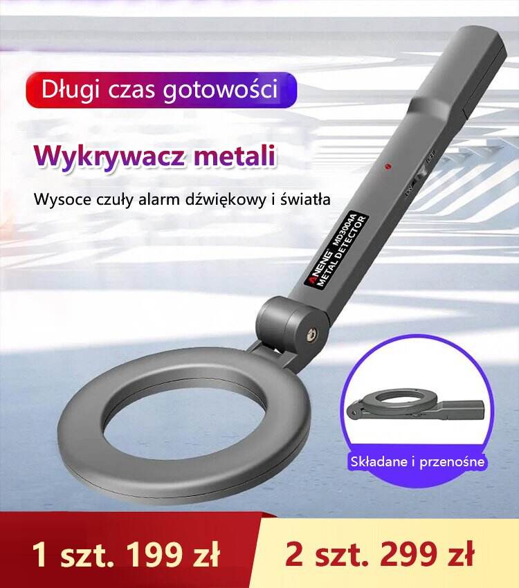 Ręczny wykrywacz metali o wysokiej czułości