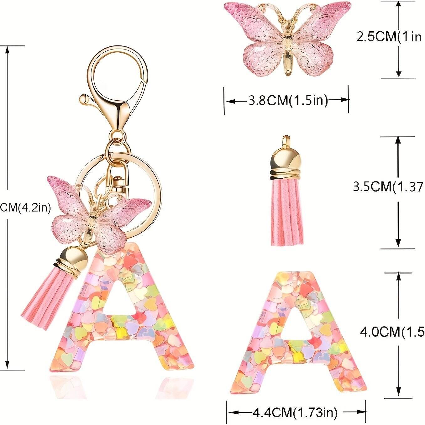 ⏰BUY 1 GET 1 FREE ONLY TODAY🌼Initial Letter Keychains🦋