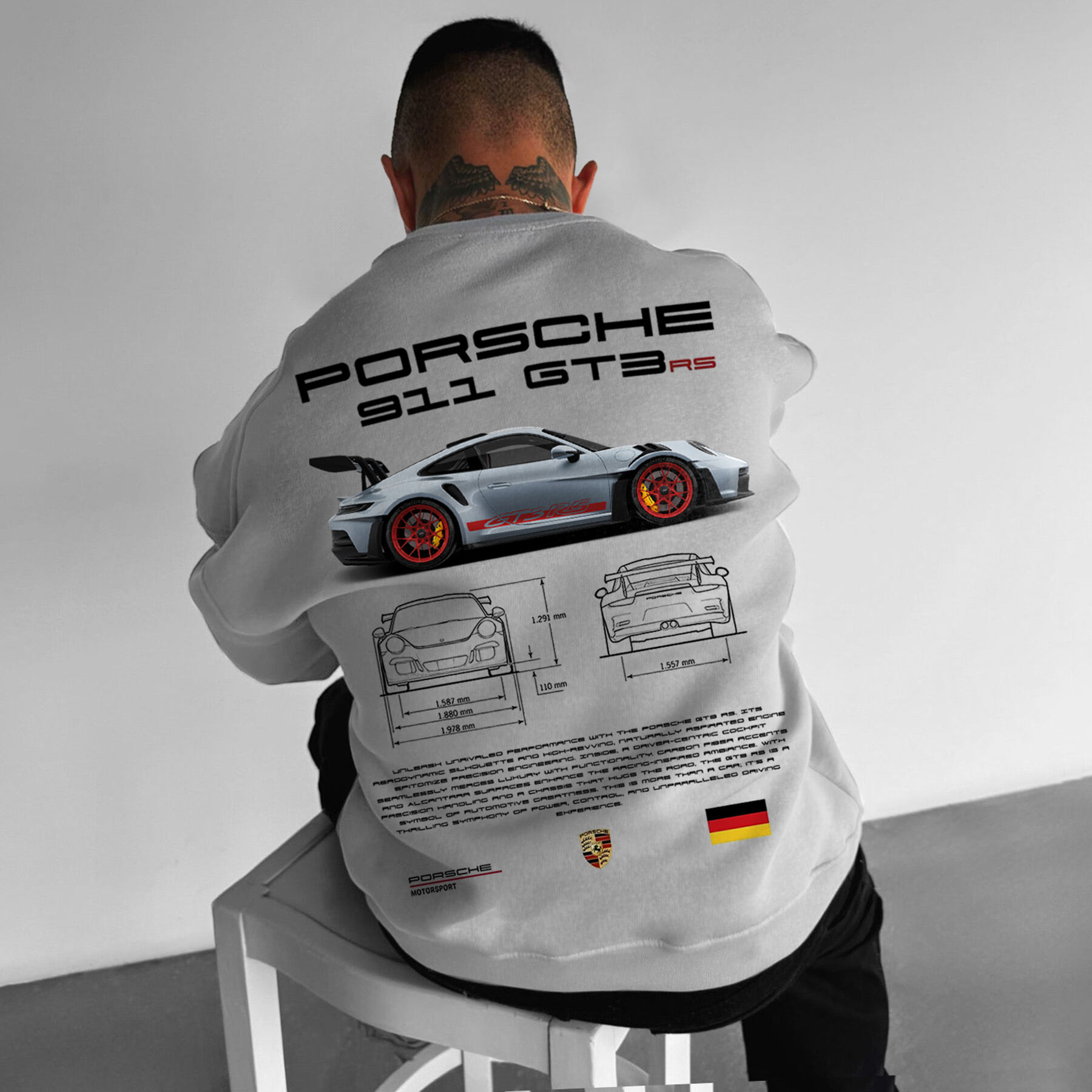 Oversize Sports Car 911 GT3 RS Sweatshirt