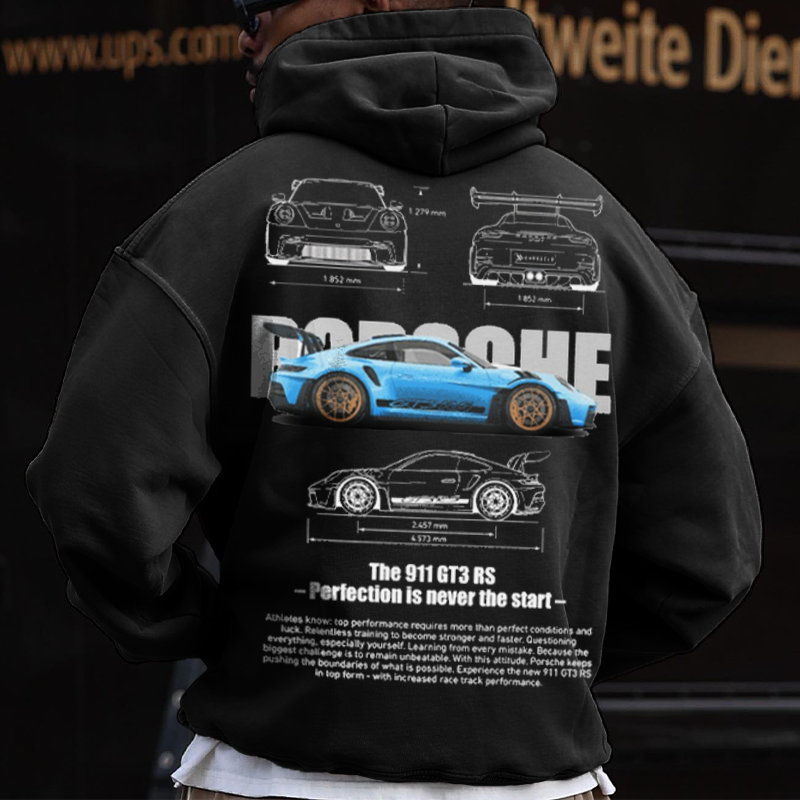 Oversize Sports Car 911 GT3RS Hoodie