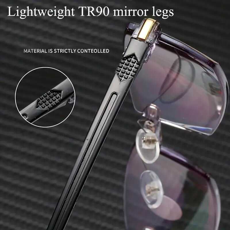 Reading Glasses Rimless Fashion Presbyopic Glasses Anti Eyestrain Readers For Women Men +1.0 To +4.0