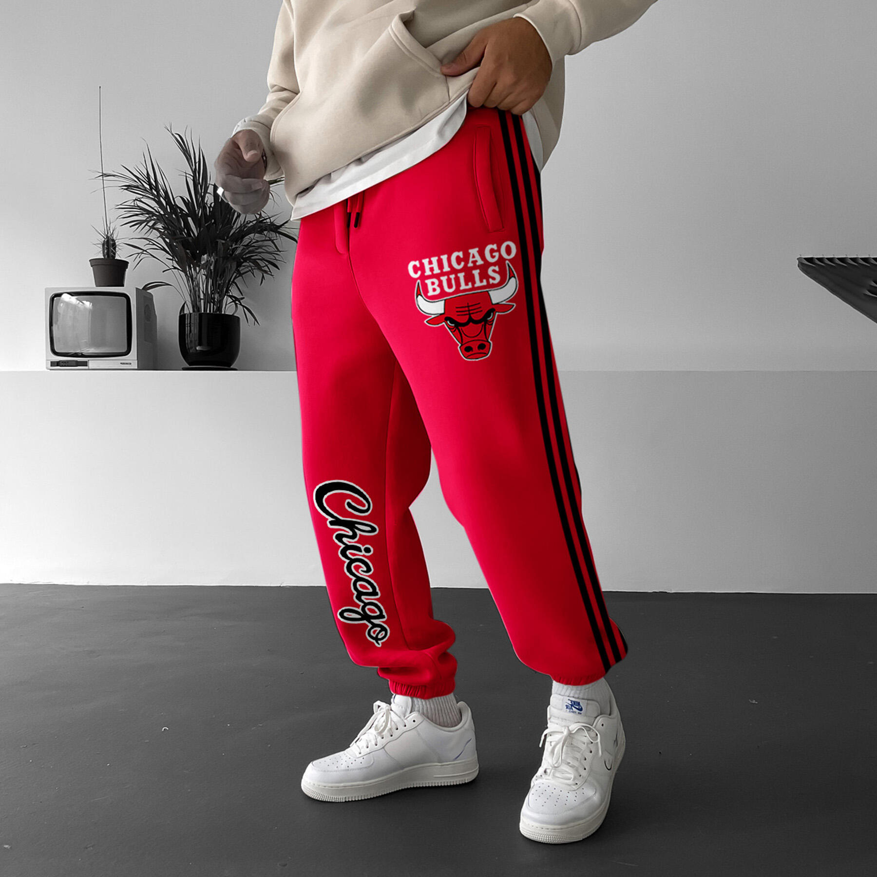 Men's Street Style Basketball Print Sweatpants