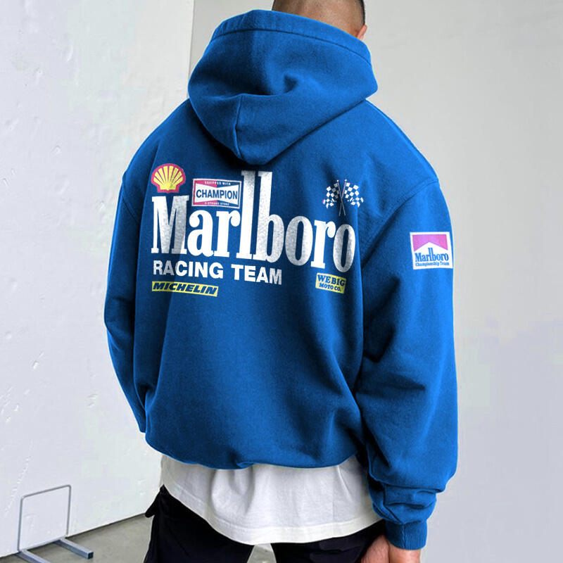 Oversized Racing Graphic Hoodie