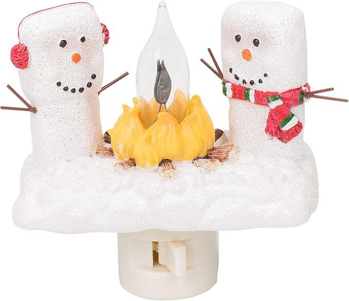 🎄2024 ✨Marshmallow Snowmen Flicker Nightlight